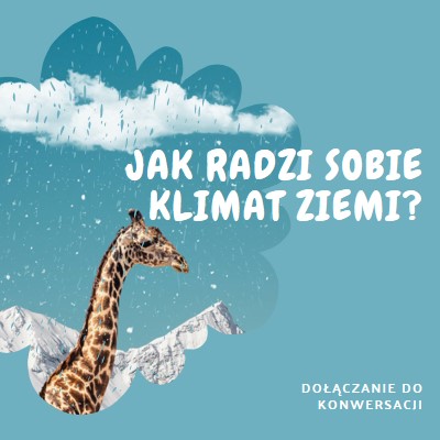 Porozmawiajmy o zmianach klimatu blue whimsical-color-block