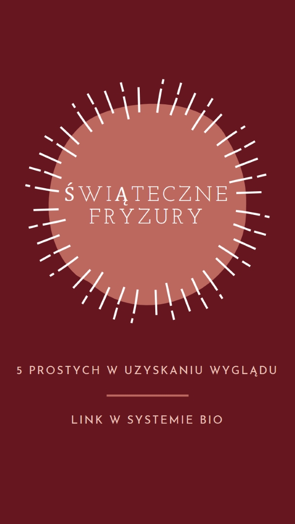 Świąteczne fryzury red organic-simple