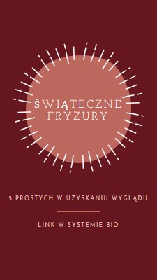 Świąteczne fryzury red organic-simple