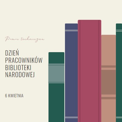 Pomoc techniczna dla pracowników biblioteki green modern-simple