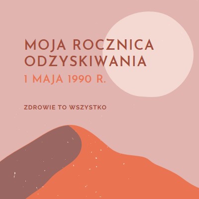 Moja rocznica odzyskiwania pink organic-boho