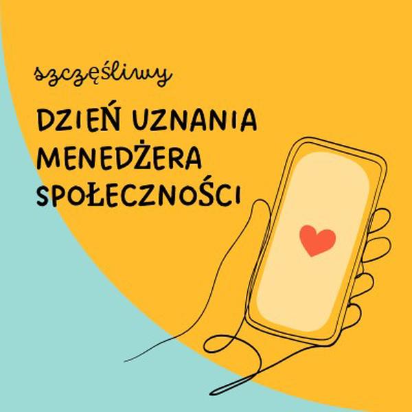 Oto informacje dla menedżerów społeczności yellow whimsical-line