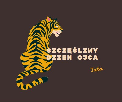 Szczęśliwego Dnia Ojca, Tato brown whimsical-color-block