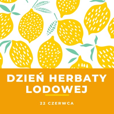 Życiowe cytryny przeznaczone są na mrożoną herbatę orange whimsical-color-block