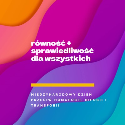 Honor Międzynarodowy Dzień Przeciw Homofobii purple modern-bold