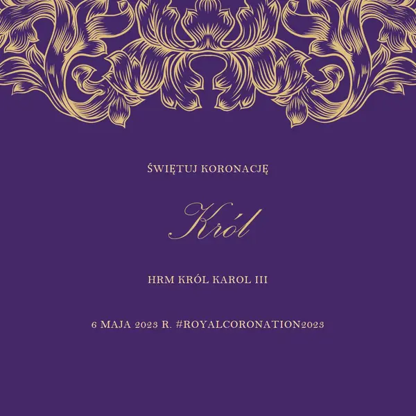 Koronacja pasuje do króla purple modern-simple