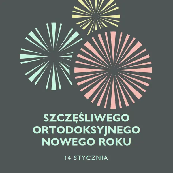 Świętowanie ortodoksyjnego Nowego Roku gray vintage-retro