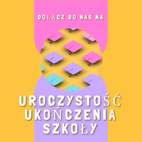 Dołącz do uroczystości ukończenia szkoły yellow whimsical-color-block
