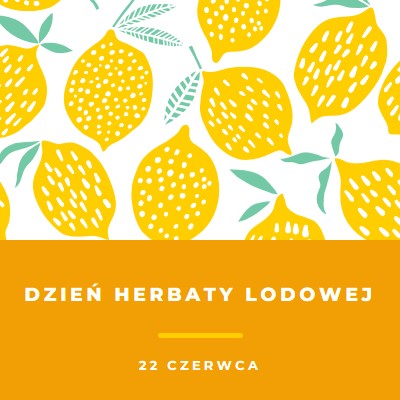 Życiowe cytryny przeznaczone są na mrożoną herbatę orange whimsical-color-block