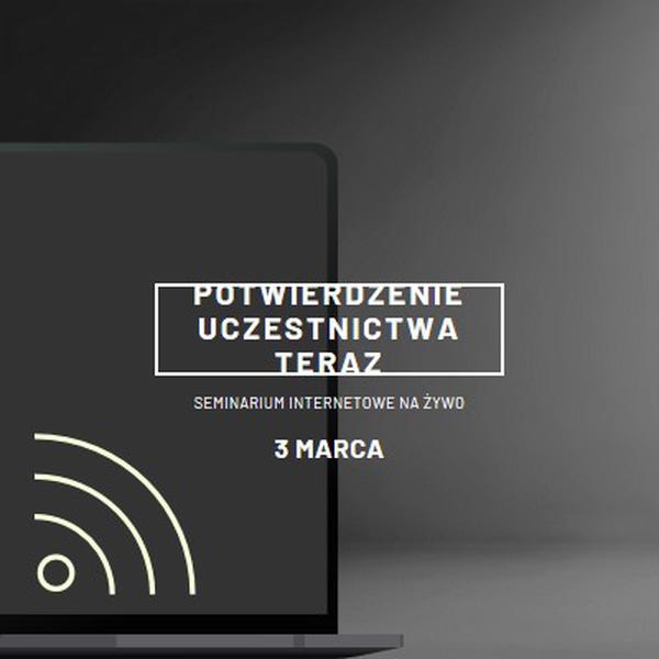 Gwiazda seminarium w sieci Web black modern-simple