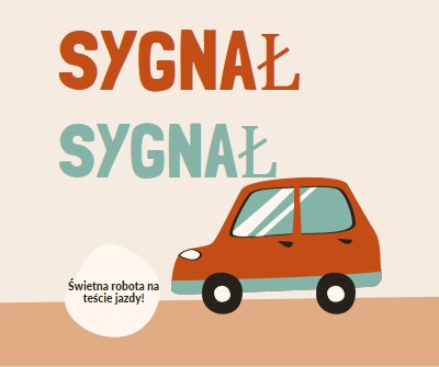 Sygnalizuj sep! orange whimsical-color-block