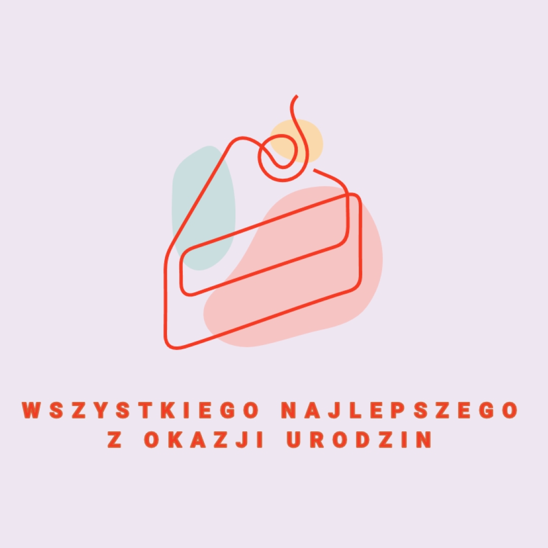 Kawałek wszystkiego najlepszego z okazji urodzin purple whimsical-line