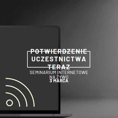 Gwiazda seminarium w sieci Web black modern-simple