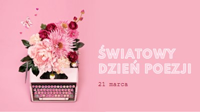 Kwitnące litery pink vintage-botanical