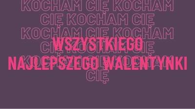 Kocham cię, walentynka purple modern-bold