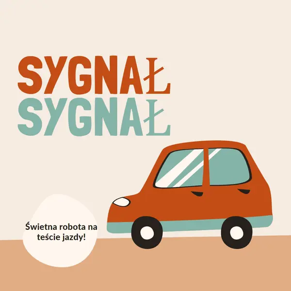 Sygnalizuj sep! orange whimsical-color-block