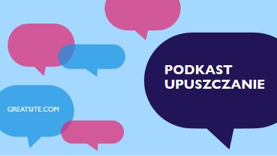 Podkast upuszcza się teraz blue modern-color-block