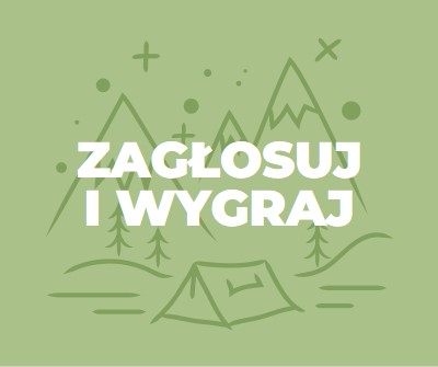 Zagłosuj i wygraj green whimsical-line