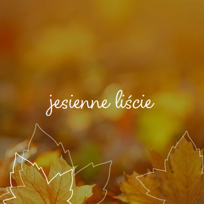 Jesienne liście orange organic-simple