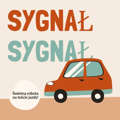 Sygnalizuj sep! orange whimsical-color-block