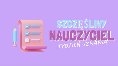 Tydzień uznania dla nauczycieli purple whimsical-color-block