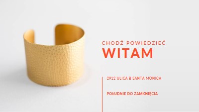 Przywitaj się white modern-bold