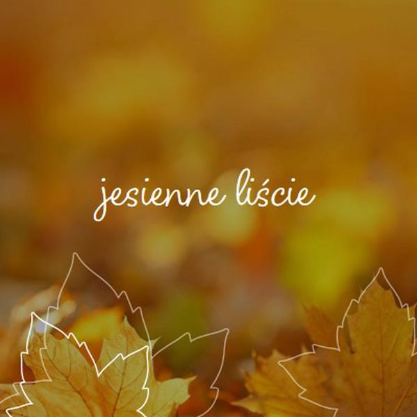 Jesienne liście orange organic-simple