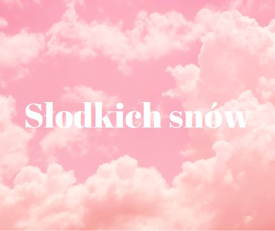 Na chmurach na dobranoc pink modern-simple