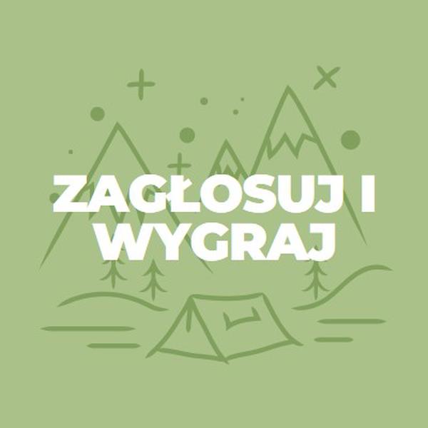 Zagłosuj i wygraj green whimsical-line