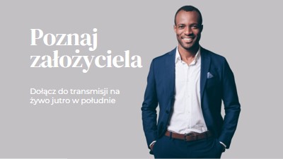 Poznaj założyciela gray modern-simple