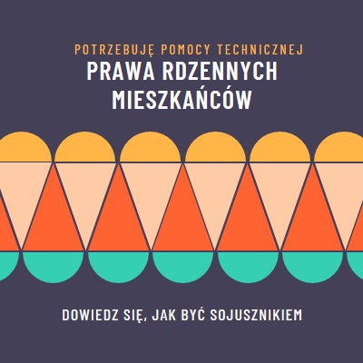 Wspieranie praw rdzennych mieszkańców blue modern-color-block