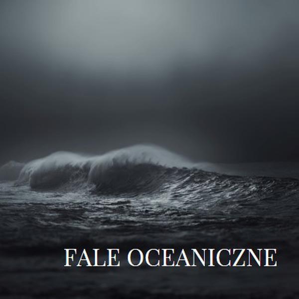 Ciemne fale oceaniczne gray modern-simple