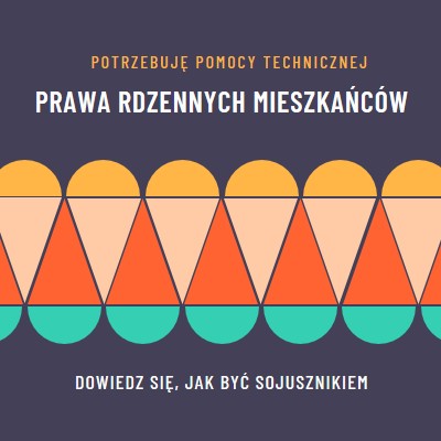 Wspieranie praw rdzennych mieszkańców blue modern-color-block