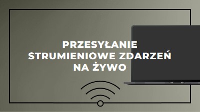 Przesyłanie strumieniowe zdarzeń na żywo gray modern-bold