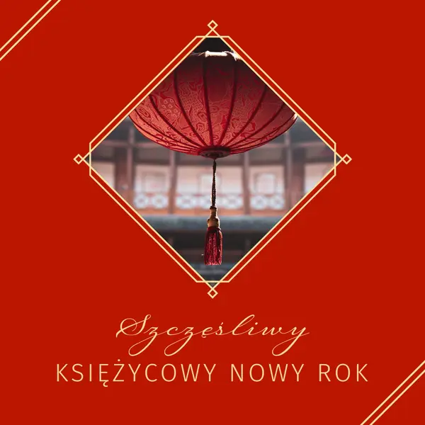 Obchody Księżycowego Nowego Roku red modern-simple