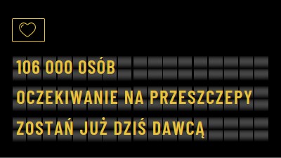 Zostań dzisiaj dawcą narządów black modern-bold