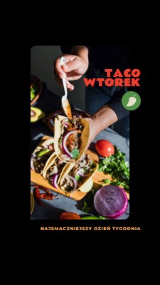 Taco wtorek black modern-simple