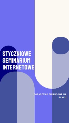 Styczniowe seminarium internetowe blue modern-bold