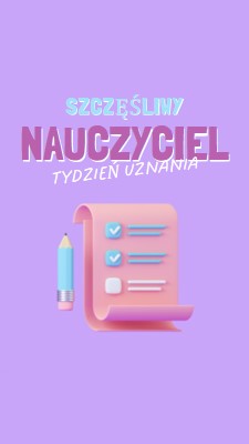 Tydzień uznania dla nauczycieli purple whimsical-color-block