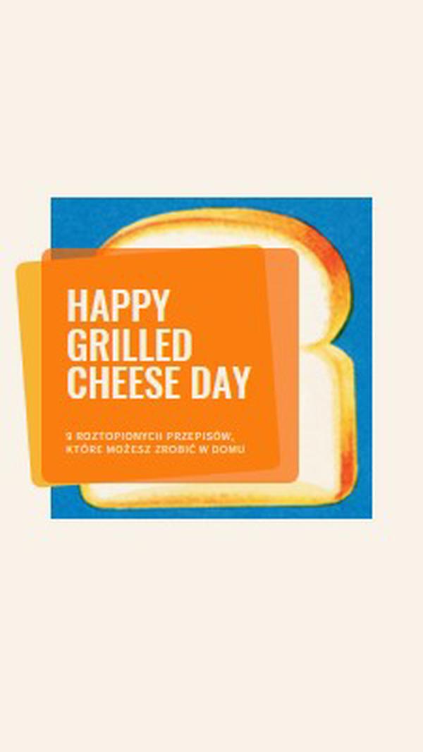 Happy Grilled Cheese Day orange modern-bold