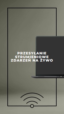 Przesyłanie strumieniowe zdarzeń na żywo gray modern-bold