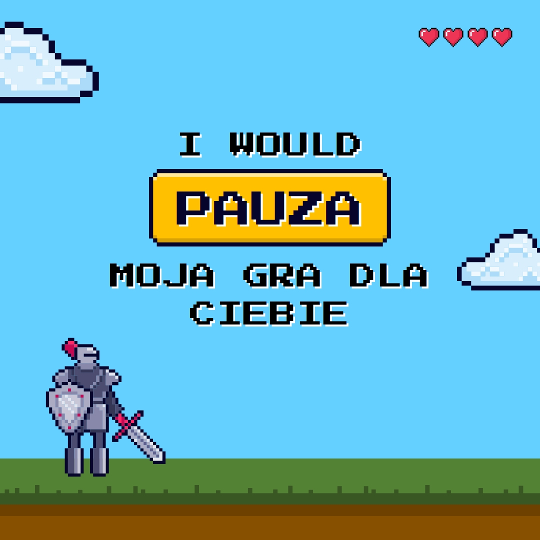 Chciałbym wstrzymać moją grę dla Ciebie blue vibrant,whimsical,game,retro,playful,computer