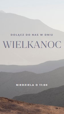 Dołącz do nas w Niedzielę Wielkanocną gray modern-simple