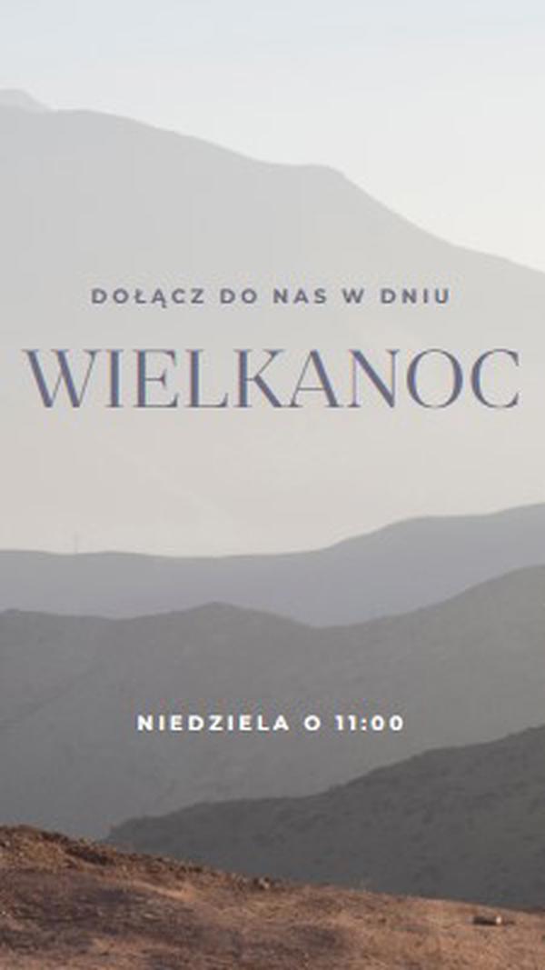 Dołącz do nas w Niedzielę Wielkanocną gray modern-simple