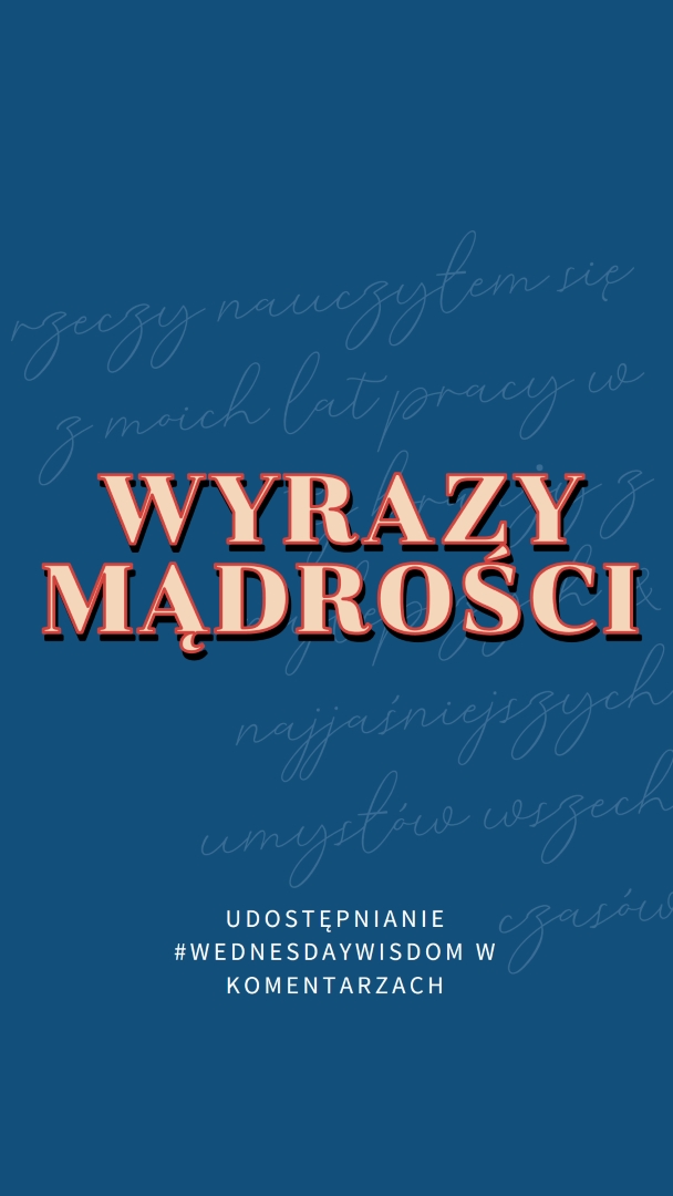 Word do mądrych blue modern-simple