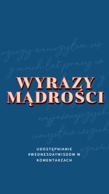 Wyraz dla mądrych blue modern-simple