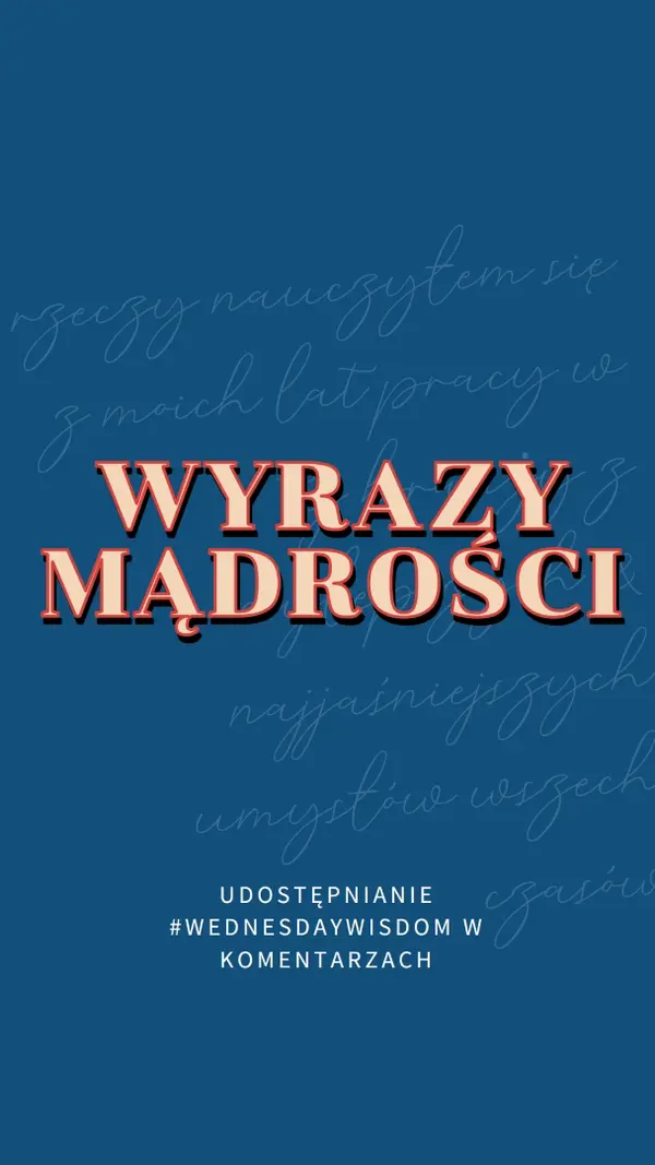 Word do mądrych blue modern-simple