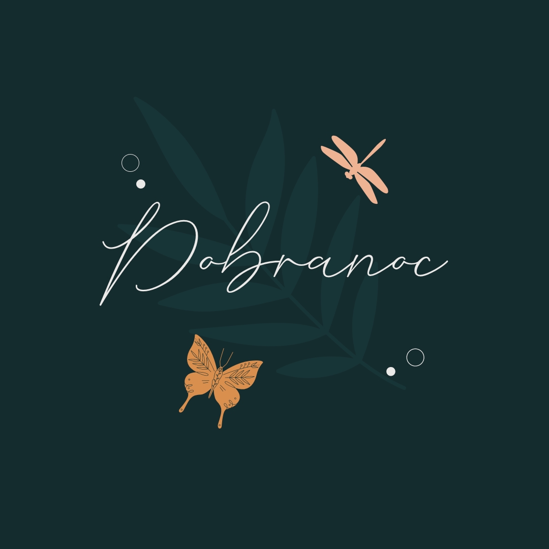Prosta dobra noc blue whimsical,bohemian,graphic,simple,motif,handwriting,illustration,