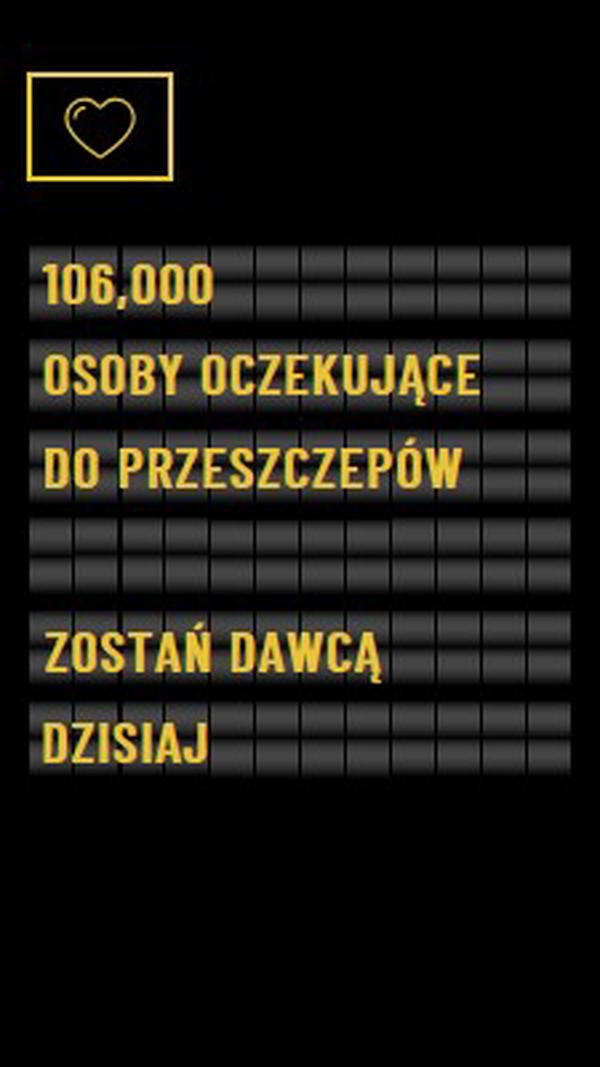 Zostań dzisiaj dawcą narządów black modern-bold