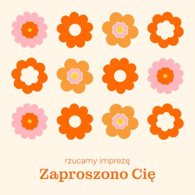 Rzucamy imprezę orange bold,fun,graphic